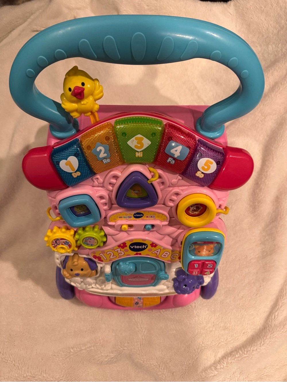 VTech Colorful Pink & Blue Activity Walker for Early Learning